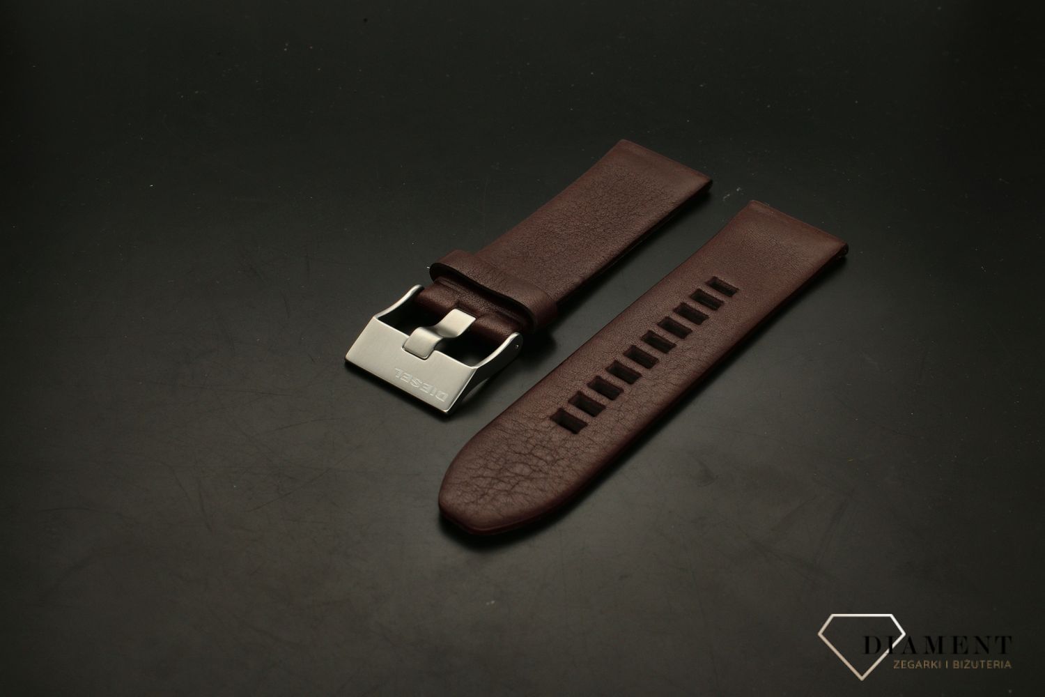 Oryginalny pasek do zegarka Diesel DZ4290 Diesel Brązowy. Oryginalny pasek do zegarka Diesel. Pasek skórzany w kolorze brązowym. Pasek do zegarka DZ4290. Nowy wygląd zegarka. Zegarki Diesel. Pasek Diesel (2).jpg